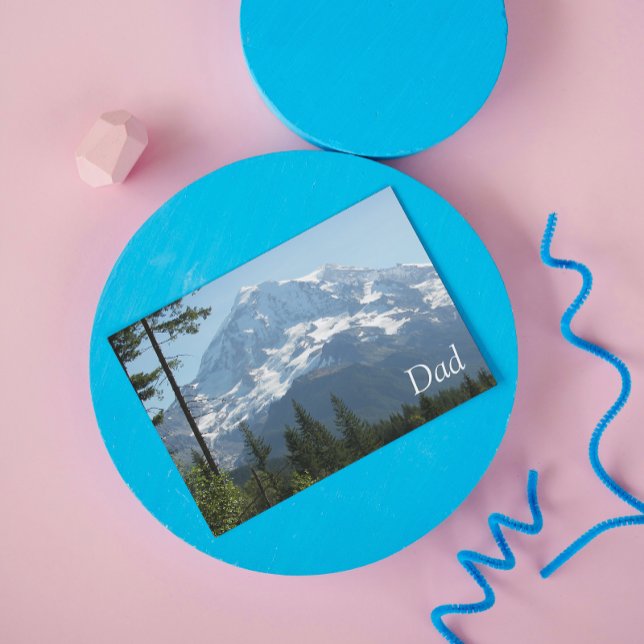 Mount Rainier Foto Vatertagskarte Karte (In Situ)