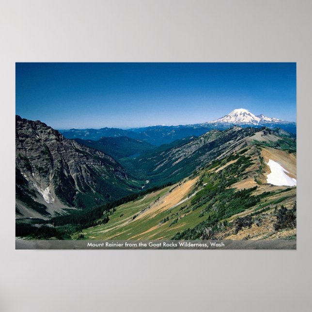 Mount Rainier from the Goat Rocks Wilderness, Wash Poster (Vorne)