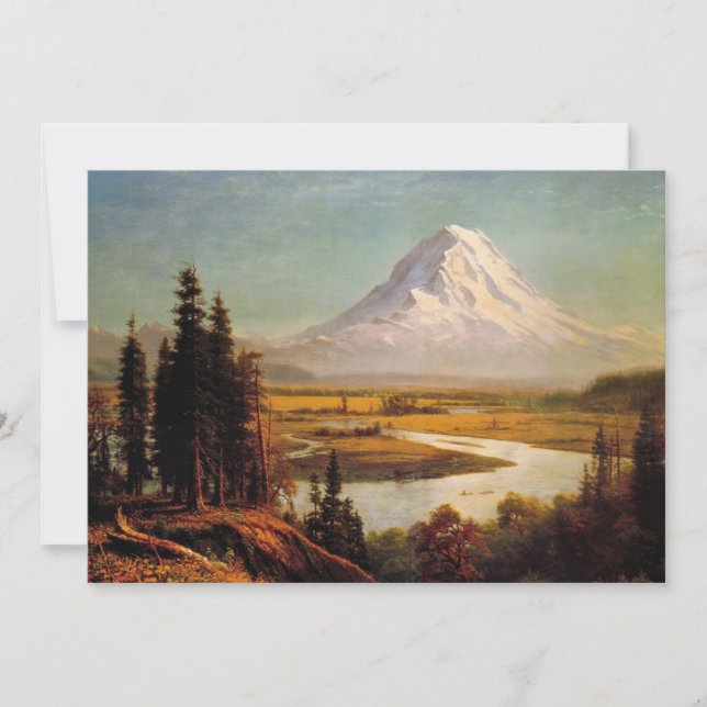 Mount Rainier Gemälde von Albert Bierstadt Mitteilungskarte (Vorderseite)