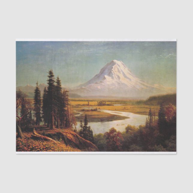 Mount Rainier Gemälde von Albert Bierstadt Seidenpapier (Vorderseite)