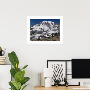 Mount Rainier Gletscherblick Fotolandschaft Poster