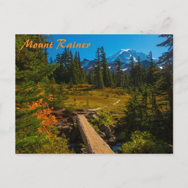 Mount Rainier Herbst Postkarte (Vorderseite)