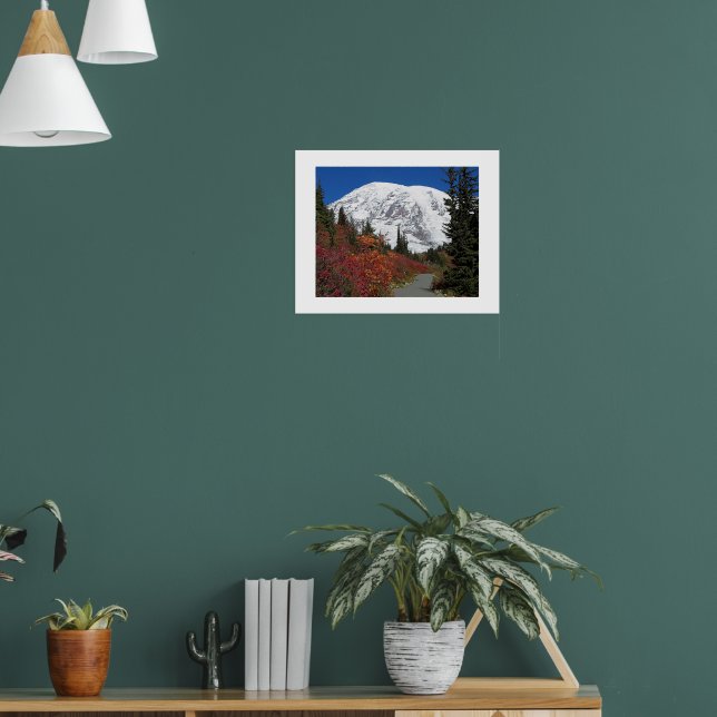 Mount Rainier Herbstfarben Fotografisches Poster (Wohnzimmer 1)