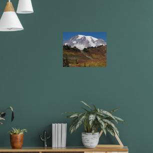 Mount Rainier Herbstfarben Landschaft Poster