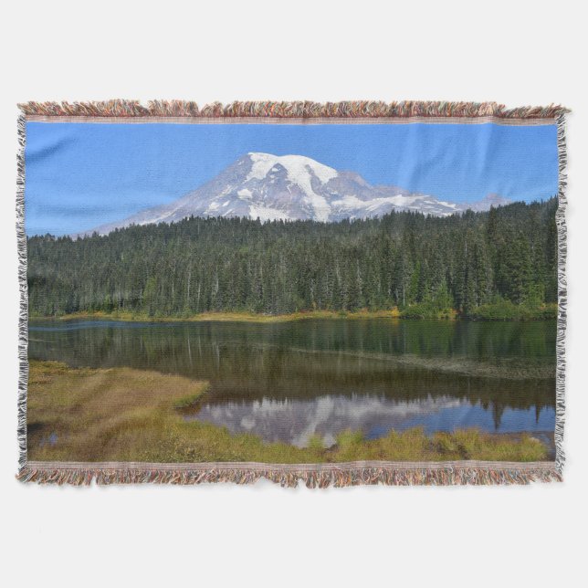 Mount Rainier Lake Reflection Landschaft Decke (Vorderseite)