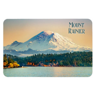 Mount Rainier Lake Washington Pacific Nordwest Magnet