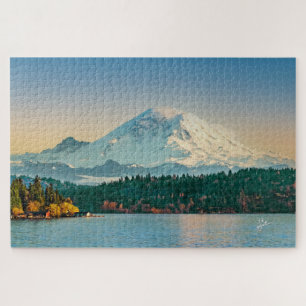 Mount Rainier & Lake Washington Sunset Puzzle