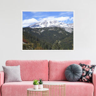 Mount Rainier Landschaft im Tal Leinwanddruck