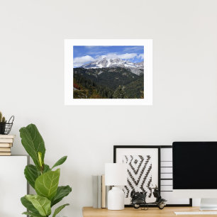 Mount Rainier Landschaft im Tal Poster
