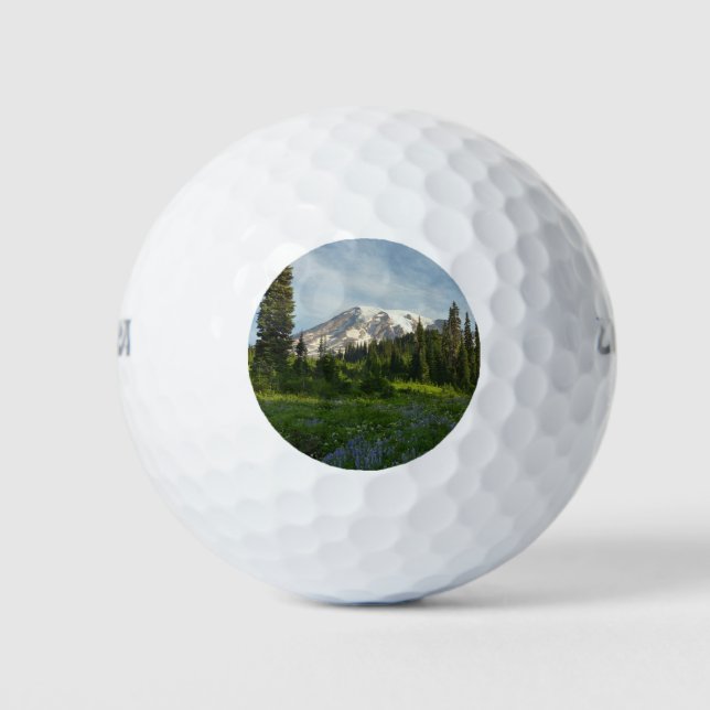Mount Rainier Morgenlicht Golfball (Vorderseite)