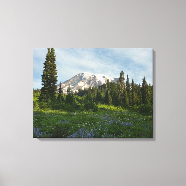 Mount Rainier Morgenlicht Leinwanddruck (Vorderseite)
