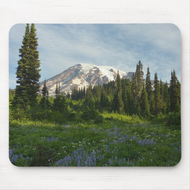 Mount Rainier Morgenlicht Mousepad (Vorne)
