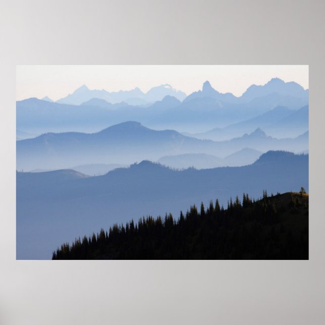 Mount Rainier National Park Cascade Mountains Poster (Vorne)