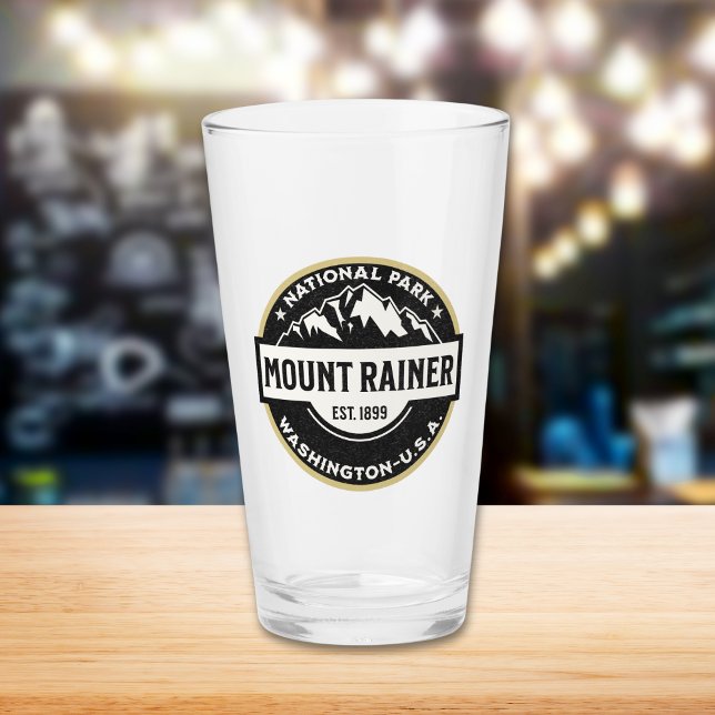 Mount Rainier National Park High-altitude Emblem Glas (Von Creator hochgeladen)