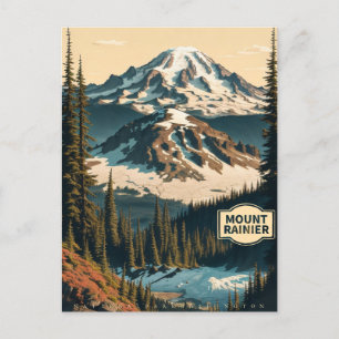 Mount Rainier National Park in Washington Postkarte
