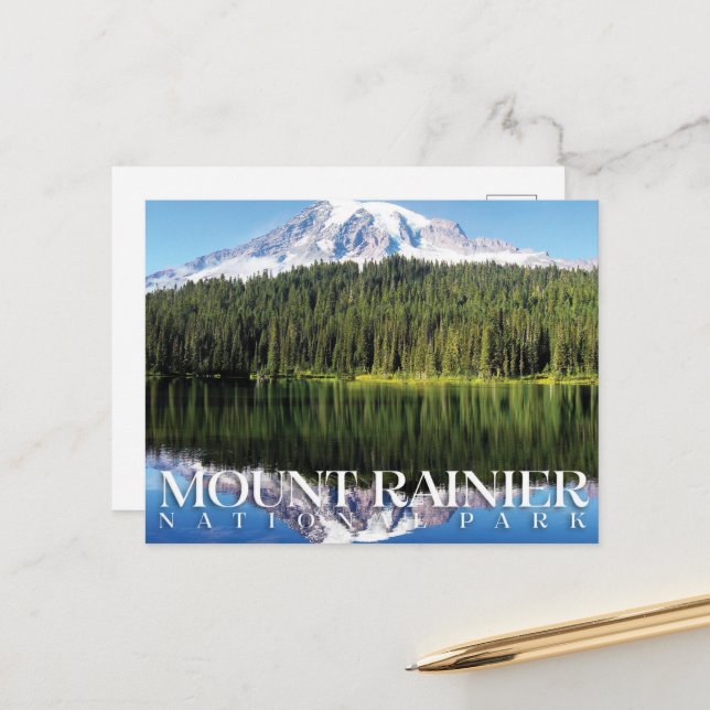 Mount Rainier National Park, Washington Postcard Postkarte (Vorderseite/Rückseite Beispiel)
