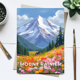 Mount Rainier National Park   Washington Reise Postkarte
