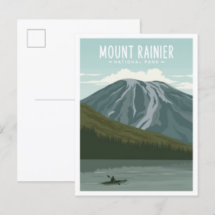 Mount Rainier National Park Washington Travel Postkarte