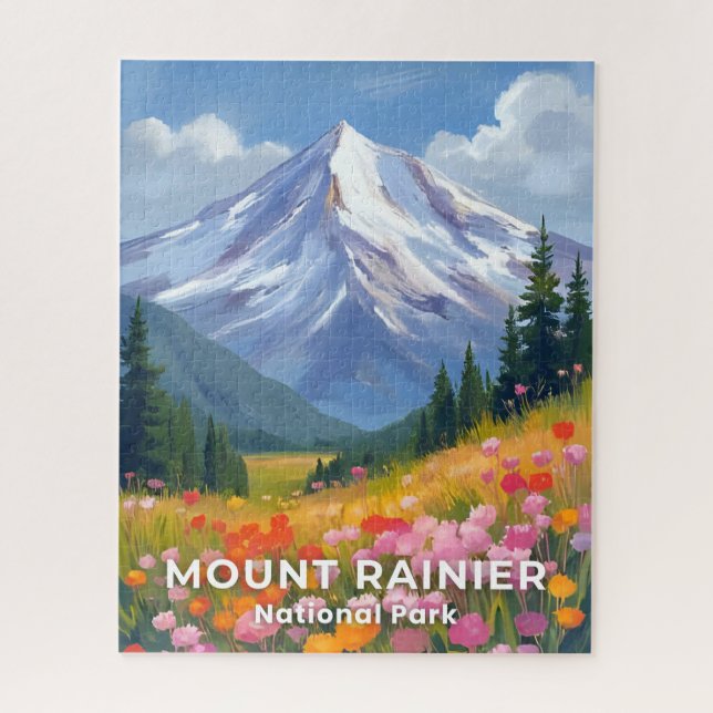 Mount Rainier National Park | Washington Travel Puzzle (Vertikal)