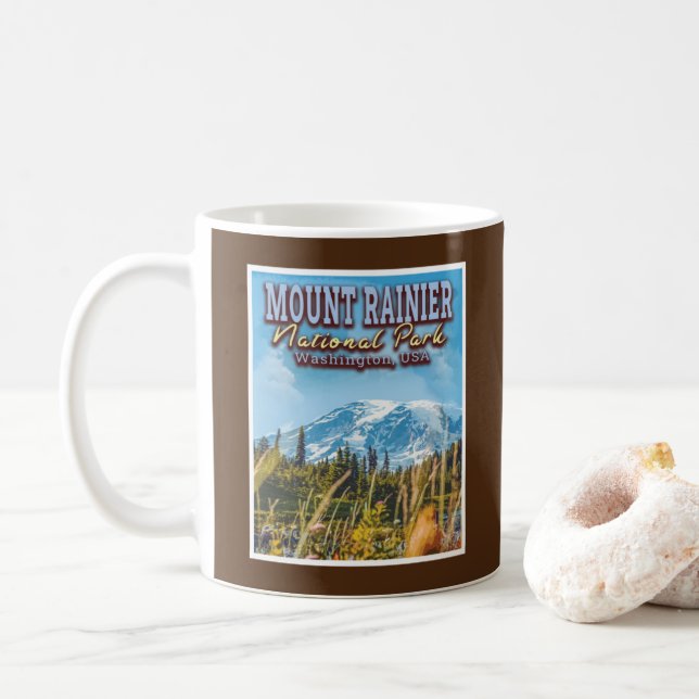 MOUNT RAINIER NATIONAL PARK - WASHINGTON USA KAFFEETASSE (Mit Donut)