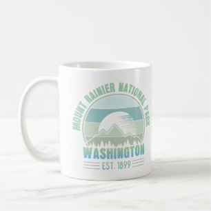 Mount Rainier National Park Washington USA Retro Kaffeetasse