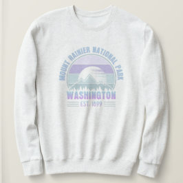 Mount Rainier National Park Washington USA Retro Sweatshirt