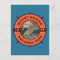 Mount Rainier Nationalpark Red Fox Retro Kompass
