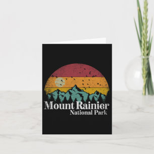 Mount Rainier Nationalpark Retro Art Wandern Karte