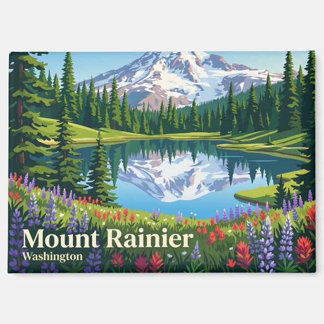 Mount Rainier Nationalpark USA Magnet (Vorderseite)