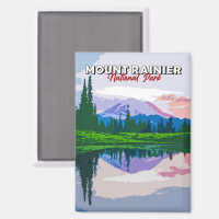 Mount Rainier Nationalpark Vintage Postkarte