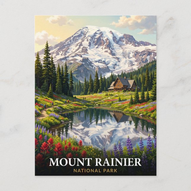 Mount Rainier Nationalpark Washington Postkarte (Vorderseite)
