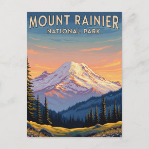 Mount Rainier Nationalpark Washington Reise Postkarte