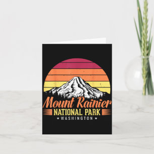 Mount Rainier Nationalpark Washington Retro Karte
