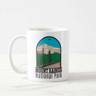 Mount Rainier Nationalpark Washington Vintage Kaffeetasse