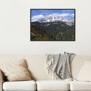 Mount Rainier Panoramatal-Landschaft Fotodruck