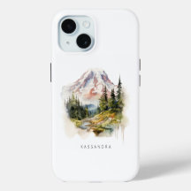 Mount Rainier PNW Wasserfarbenwelt Personalisiert