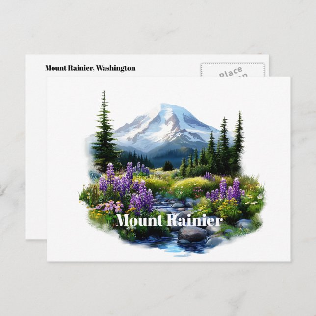 Mount Rainier Postcard Postkarte (Vorne/Hinten)