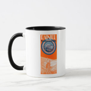 Mount Rainier Poster - Reiten Tasse