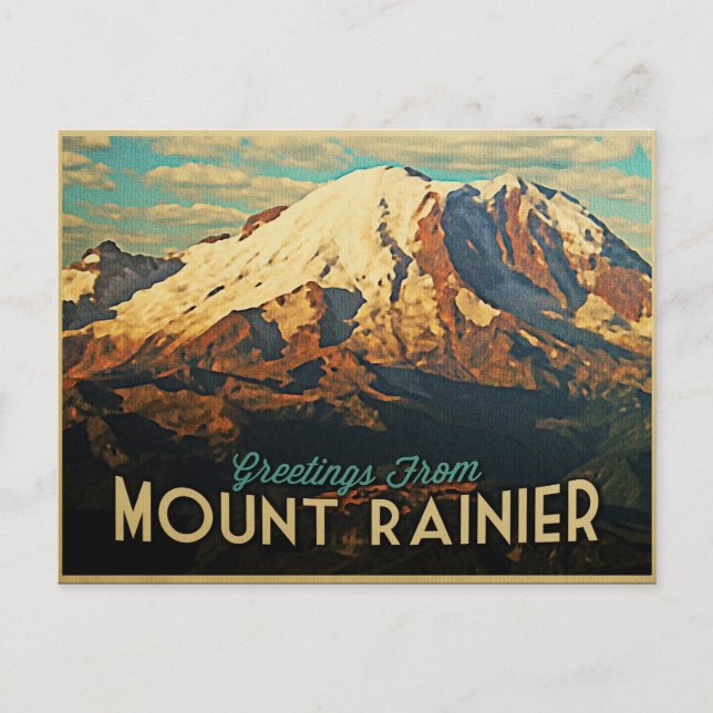 Mount Rainier Postkarte (Vorderseite)