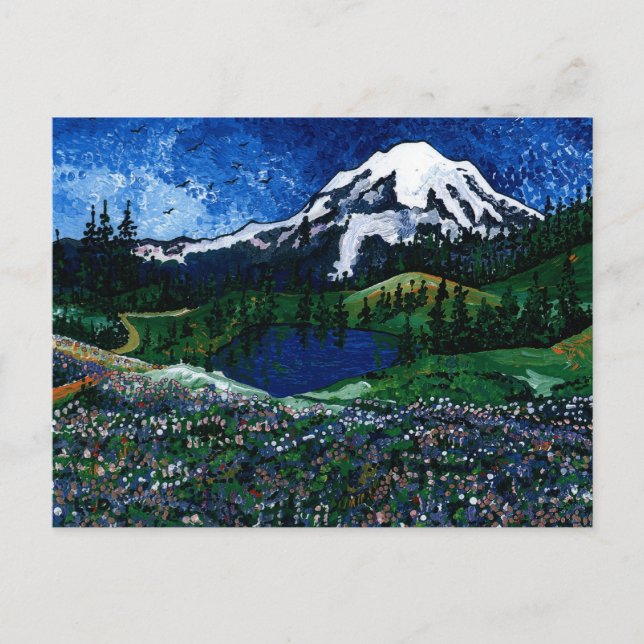 Mount Rainier Postkarte (Vorderseite)