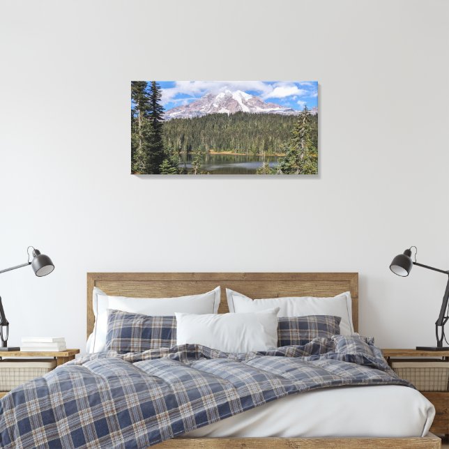 Mount Rainier Scenic Lake Landscape Leinwanddruck (Insitu (Schlafzimmer))