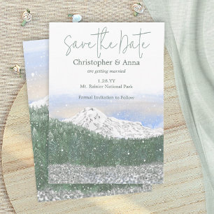 Mount Rainier, Schneehochzeit Termin merken Hinweiskarte