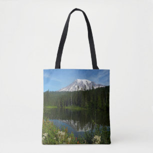 Mount Rainier Seereflektion mit Wildblumen