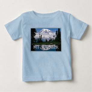 Mount Rainier Spiegelung in einem Bergteich Baby T-shirt