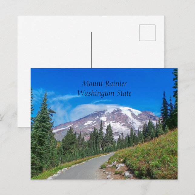 Mount Rainier, Staat Washington Postkarte (Vorne/Hinten)