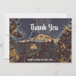 Mount Rainier Summit Custom Flat Danke Karte