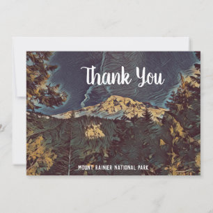 Mount Rainier Summit Custom Flat Danke Karte