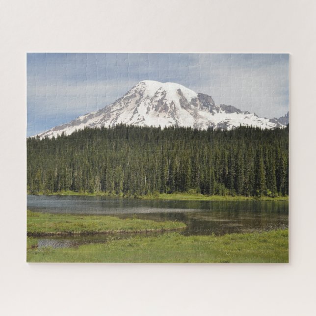 Mount Rainier und See Puzzle (Horizontal)