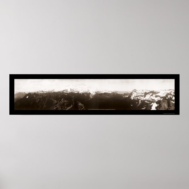 Mount Rainier WA Foto 1908 Poster (Vorne)