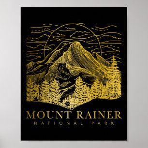 Mount Rainier Washington Berg Mt Bergsteigen Gipfe Poster